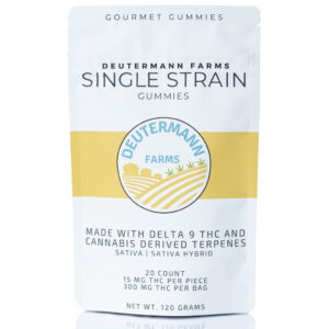 Deutermann Farms Single Strain + CDTs Gummies - Lemon Sour Diesel x Raspberry Lemonade (Sativa)