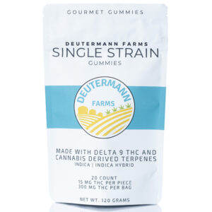 Deutermann Farms Single Strain + CDTs Gummies - King Louis XIII x Key Lime (Indica)