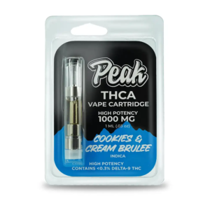 Peak 1g cart - cookies and cream brûlée