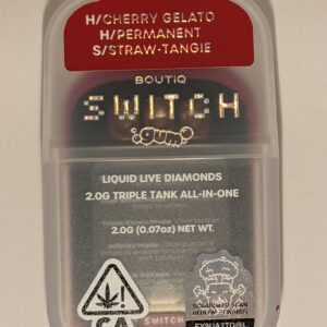 Boutiq Switch Gum - Cherry Gelato(h) Permanent(h) Straw-Tangie(s)
