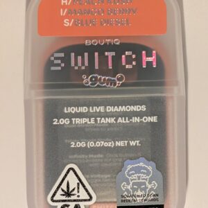 Boutiq Switch Gum - Peach Kush(h) Mango Berry(I) Blue Diesel(s)